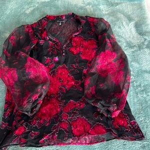 Dressy floral blouse from White House Black Market M